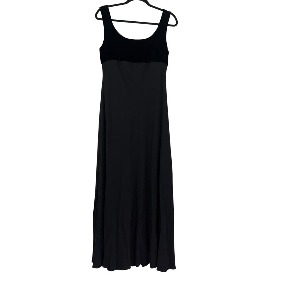 VTG 90’s Lauren Ralph Lauren Silk Velvet Long Maxi Black Gown Women’s 8 Classic